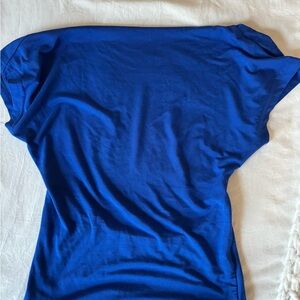 Elegant Blue Women's Backless Top